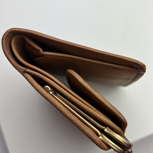 Auth. CELINE Macadam PVC Leather Bifold Wallet Logo Beige Gold Hardware Vintage - Picture 15 of 17